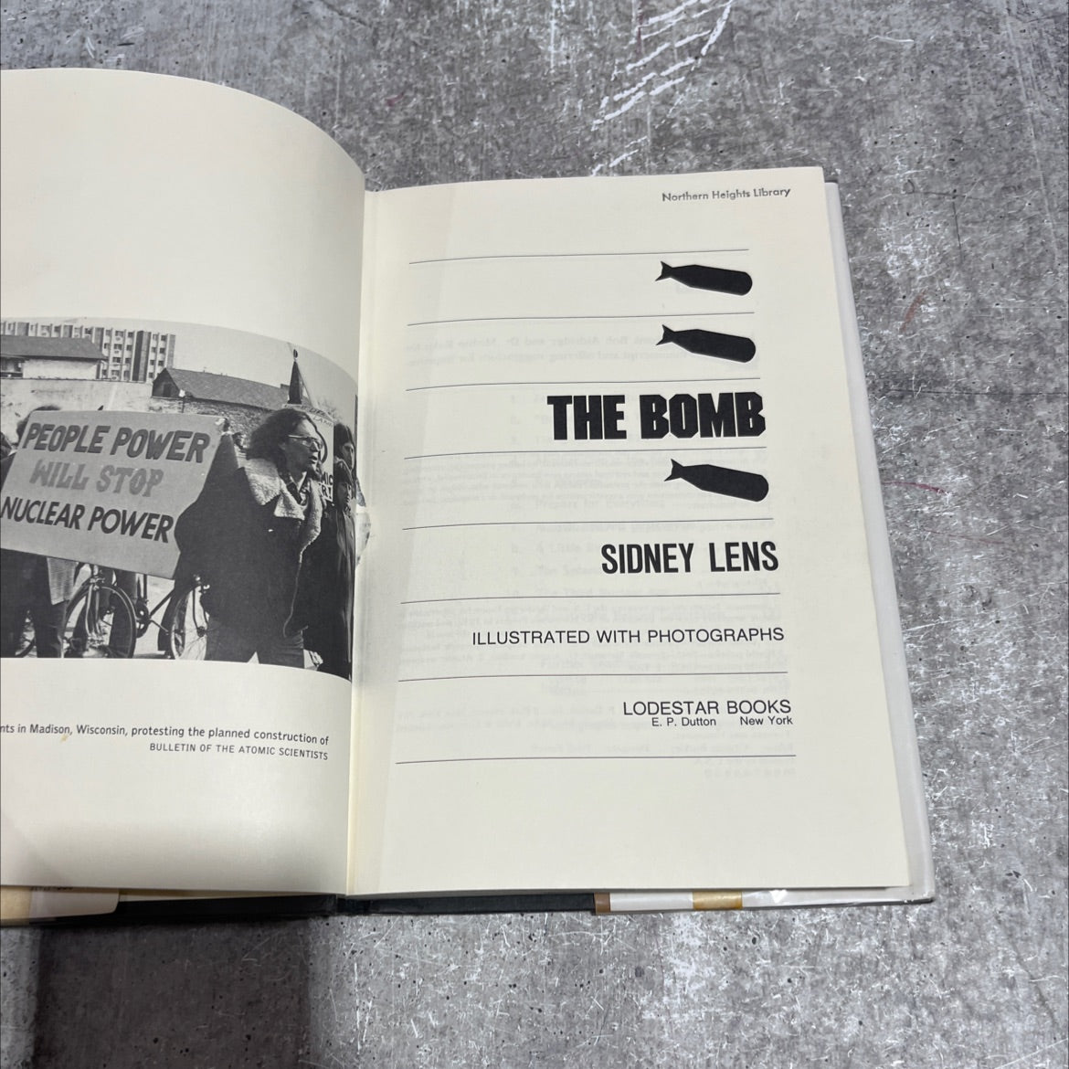 the bomb book, by sidney lens, 1982 Hardcover image 2