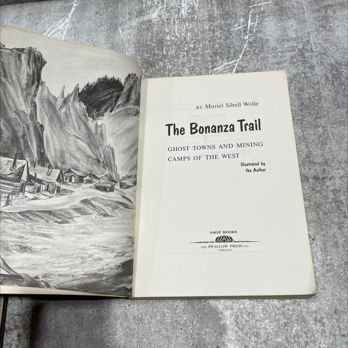 the bonanza trail ghost towns and mining camps of the west book, by muriel sibell wolle, 1953 Paperback image 2