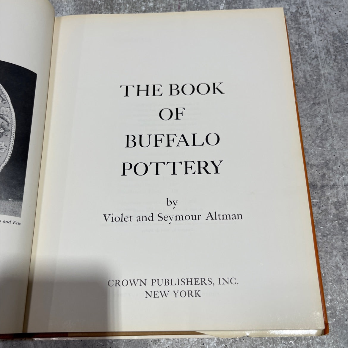 the book of buffalo pottery book, by Violet and Seymour Altman, 1969 Hardcover image 2