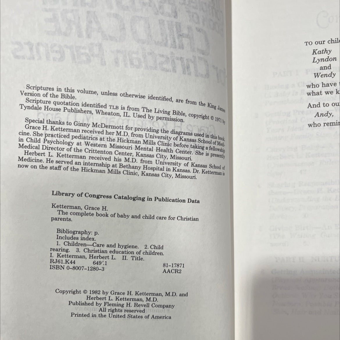 the book of complete baby and child care for christian parents book, by grace h. ketterman m.d. and herbert l. image 3