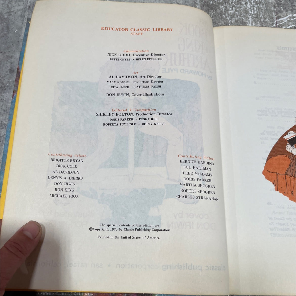 the book of king arthur book, by howard pyle, 1970 Hardcover image 3