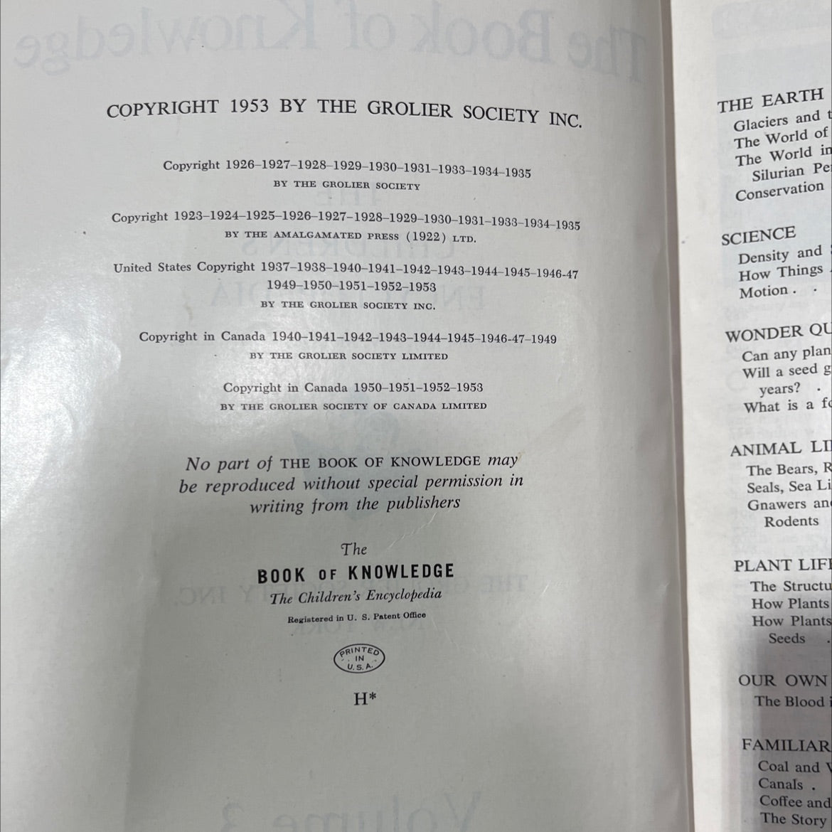 the book of knowledge the children's encyclopedia book, by E. V. McLoughlin, 1953 Hardcover image 3