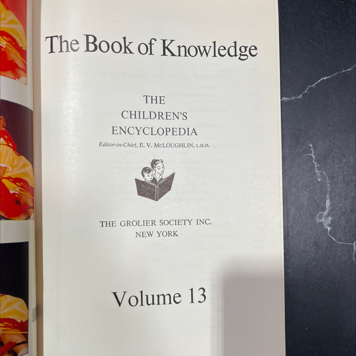 the book of knowledge the children's encyclopedia book, by E. V. McLoughlin, 1953 Hardcover image 2