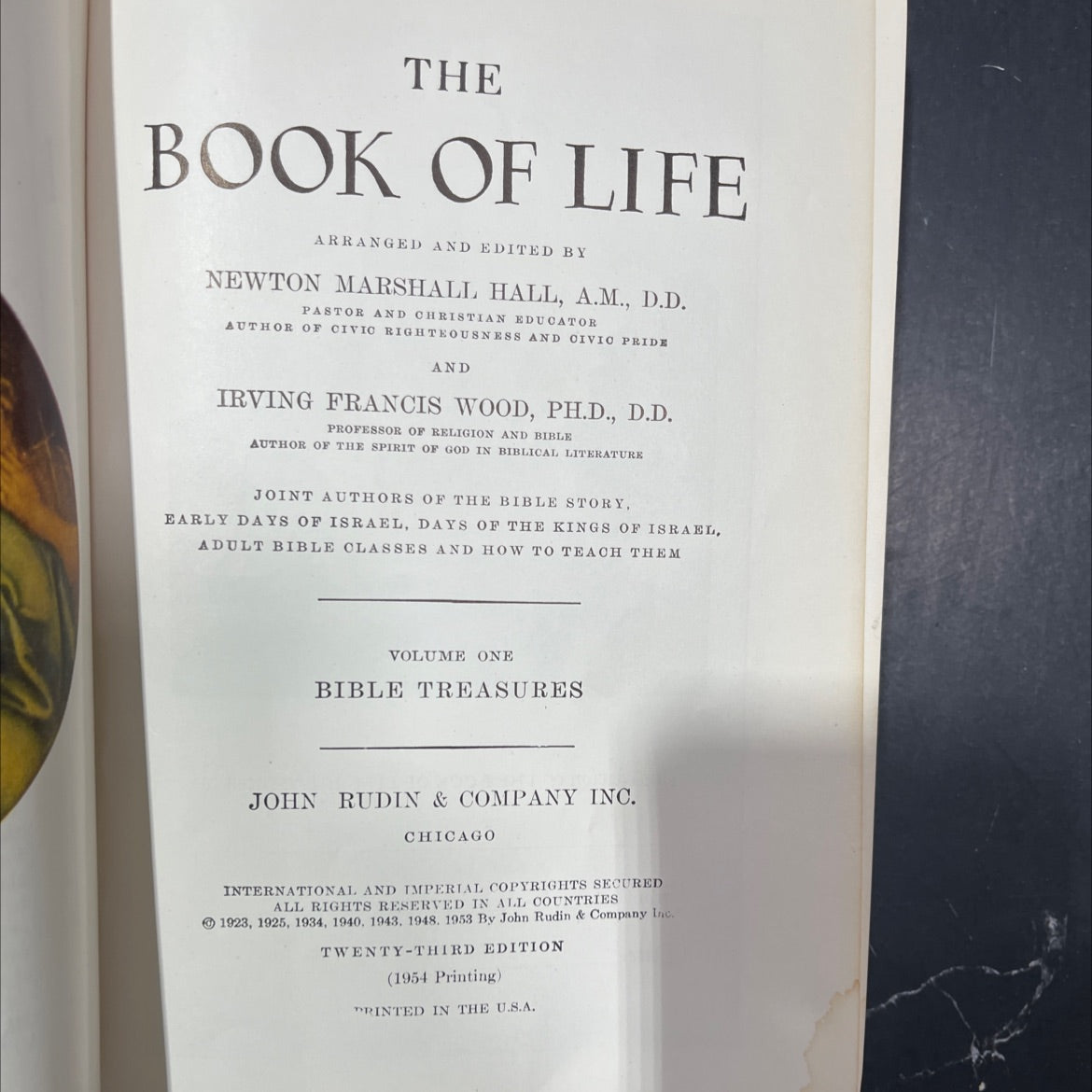 the book of life book, by newton marshall hall, irving francis wood, 1954 Hardcover image 2