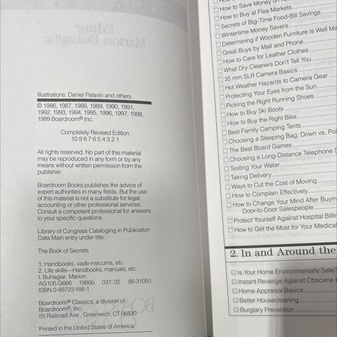 the book of secrets book, by Marion Buhagiar, 1999 Hardcover image 3