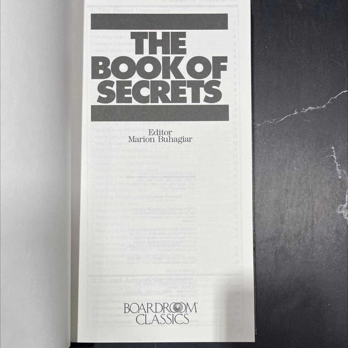 the book of secrets book, by Marion Buhagiar, 1999 Hardcover image 2