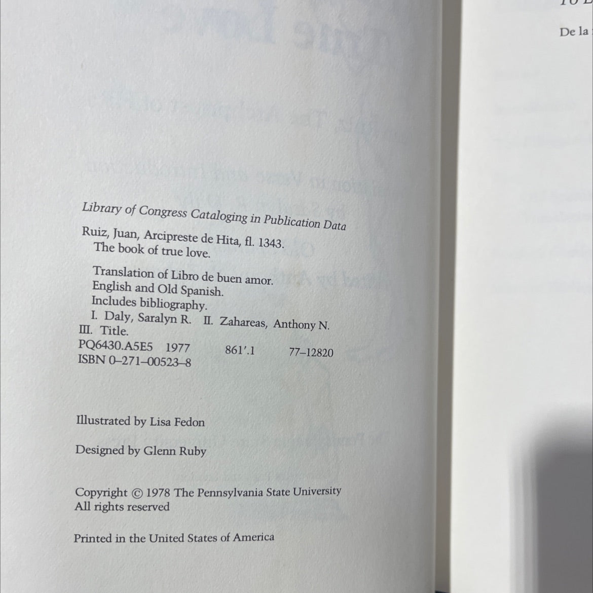 the book of true love book, by juan ruiz, 1978 Hardcover image 3