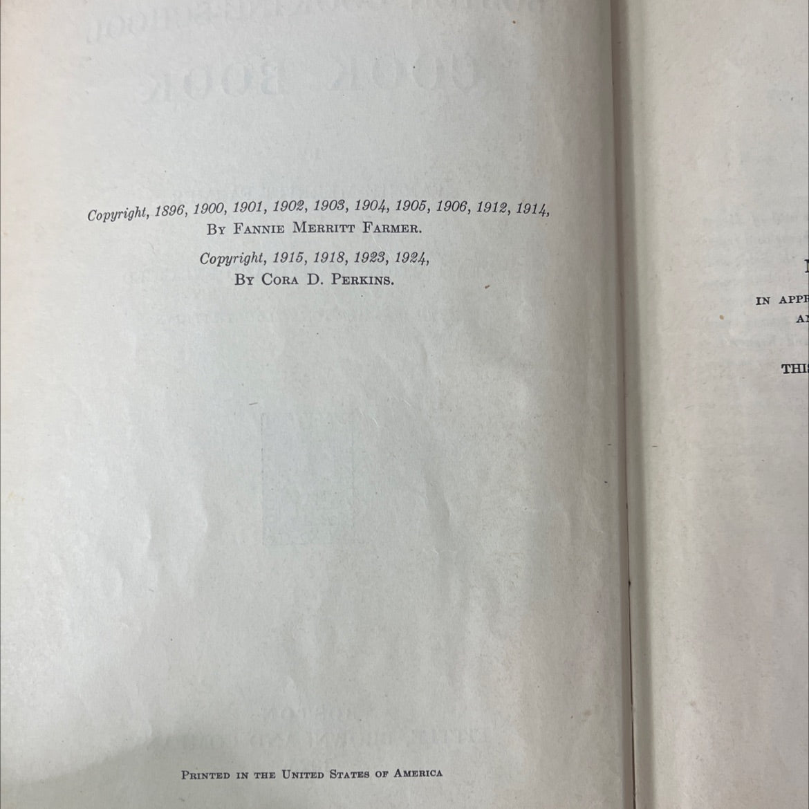 the boston cooking-school cook book book, by fannie merritt farmer, 1925 Hardcover, Antique image 3