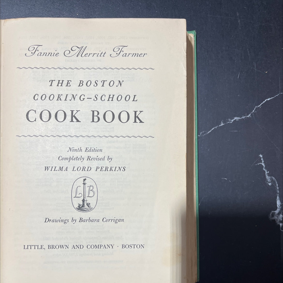 the boston cooking-school cook book book, by fannie merritt farmer, 1951 Hardcover image 2
