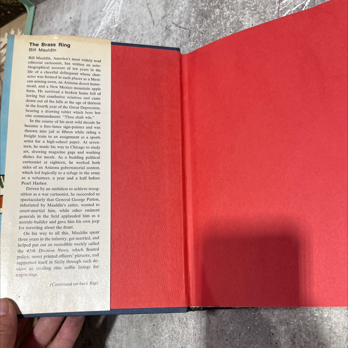 the brass ring book, by bill mauldin, 1971 Hardcover image 4