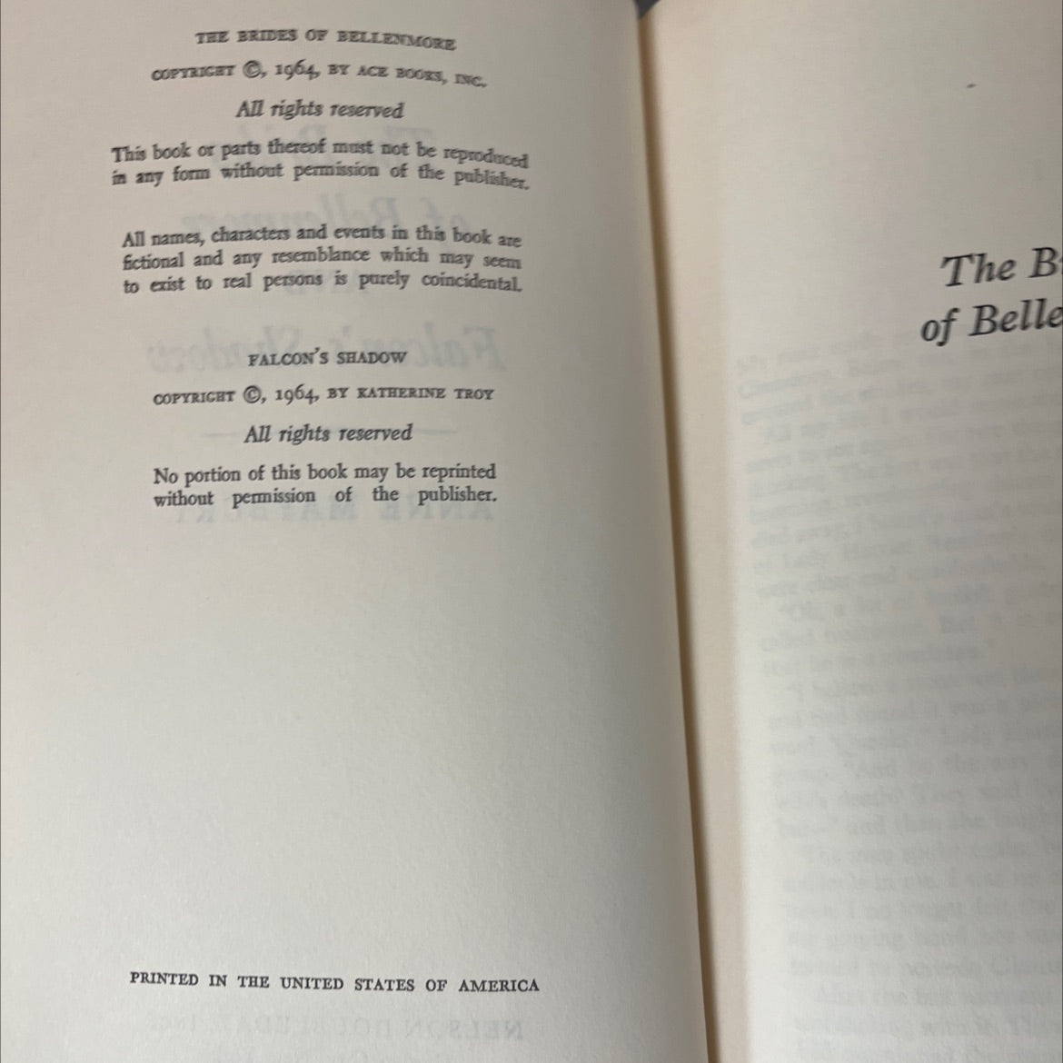 the brides of bellenmore book, by anne maybury, 1964 Hardcover, Vintage image 3