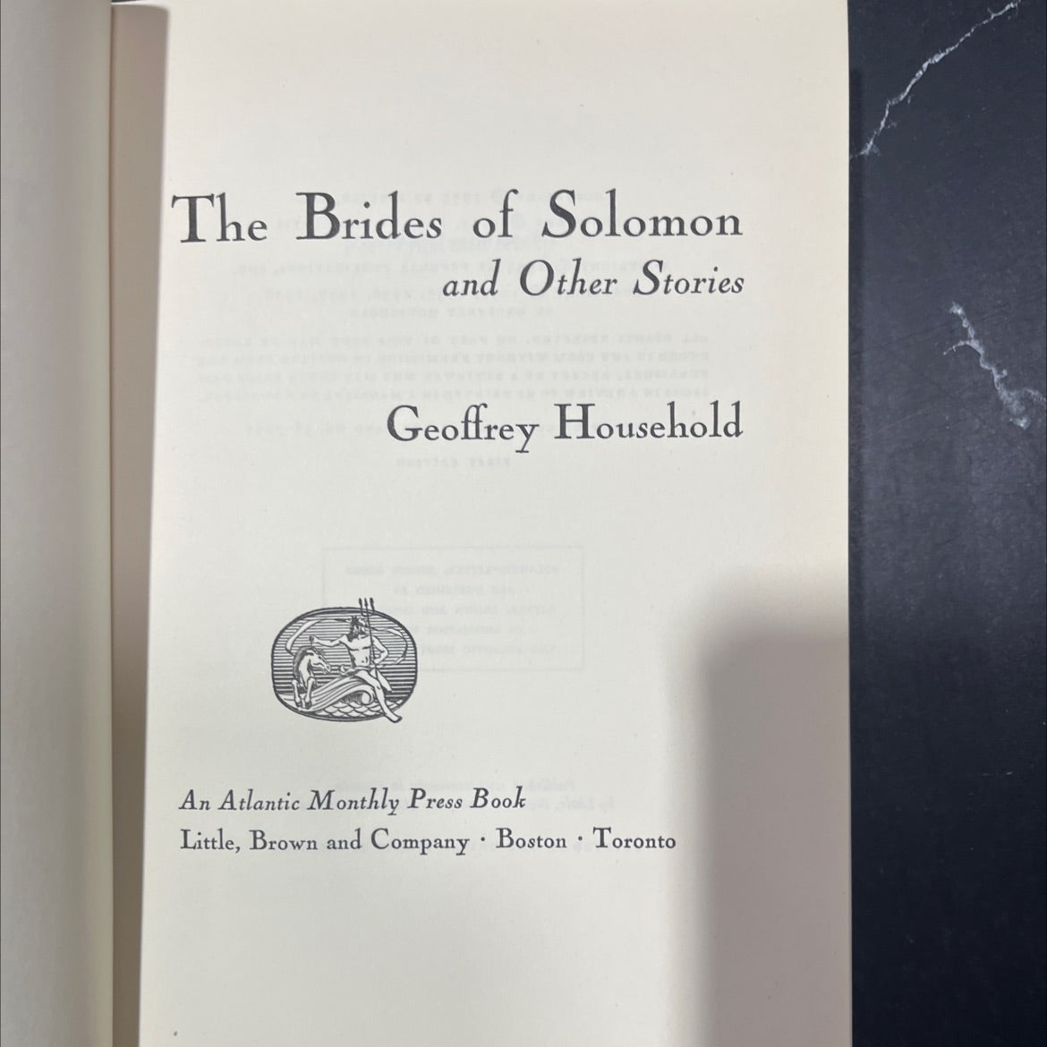 the brides of solomon and other stories book, by geoffrey household, 1958 Hardcover image 2