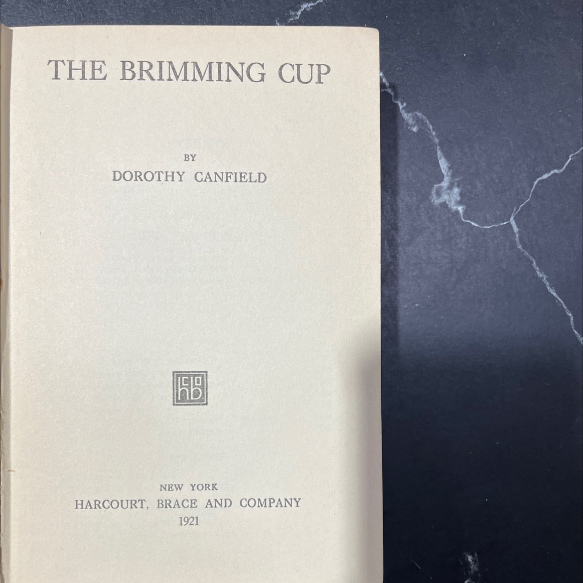 the brimming cup book, by dorothy canfield, 1921 Hardcover image 2
