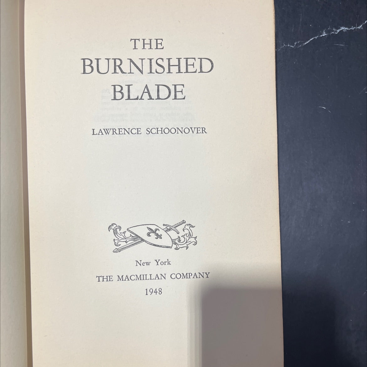 the burnished blade book, by lawrence schoonover, 1948 Hardcover image 2