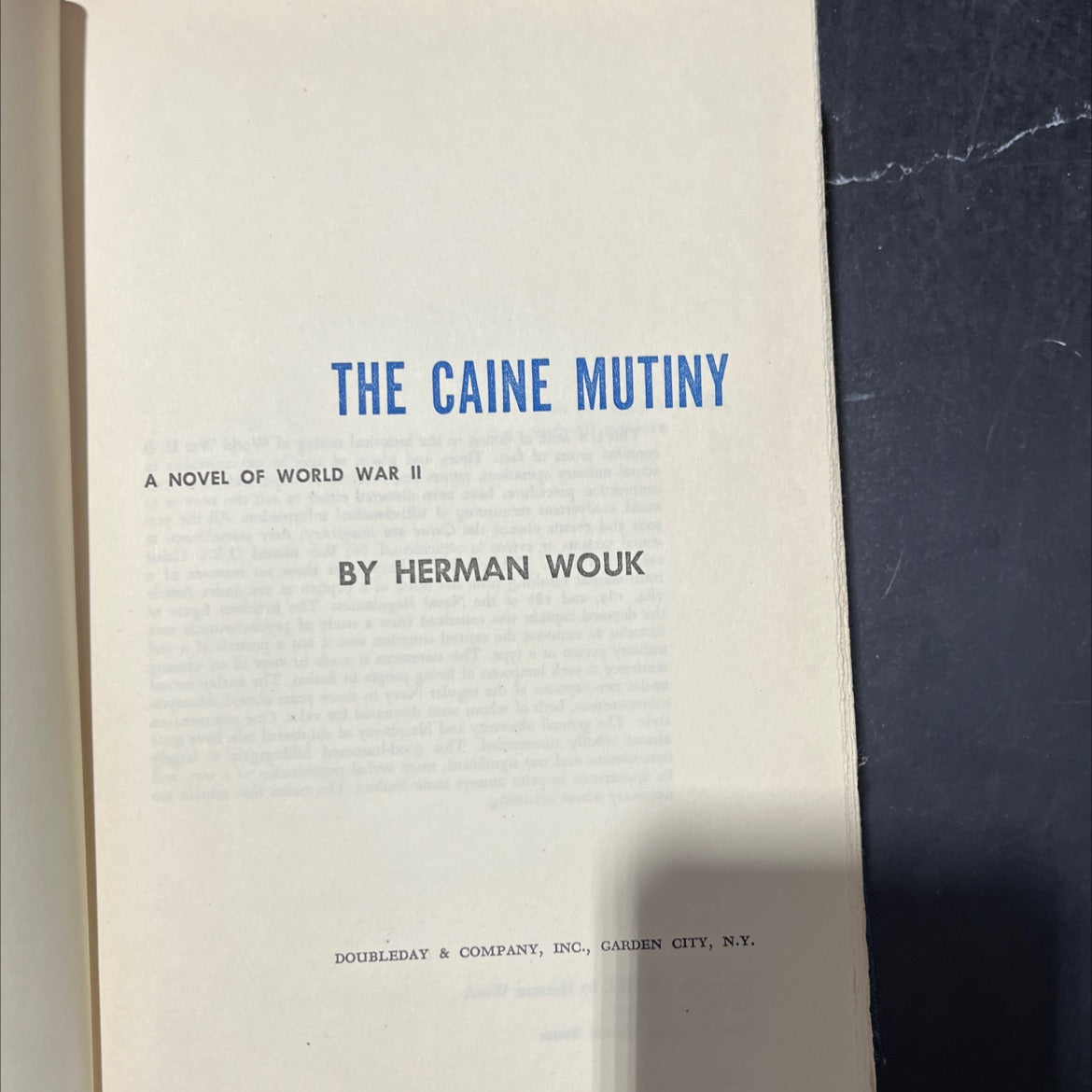 the caine mutiny a novel of world war ii book, by herman wouk, 1951 Hardcover image 2