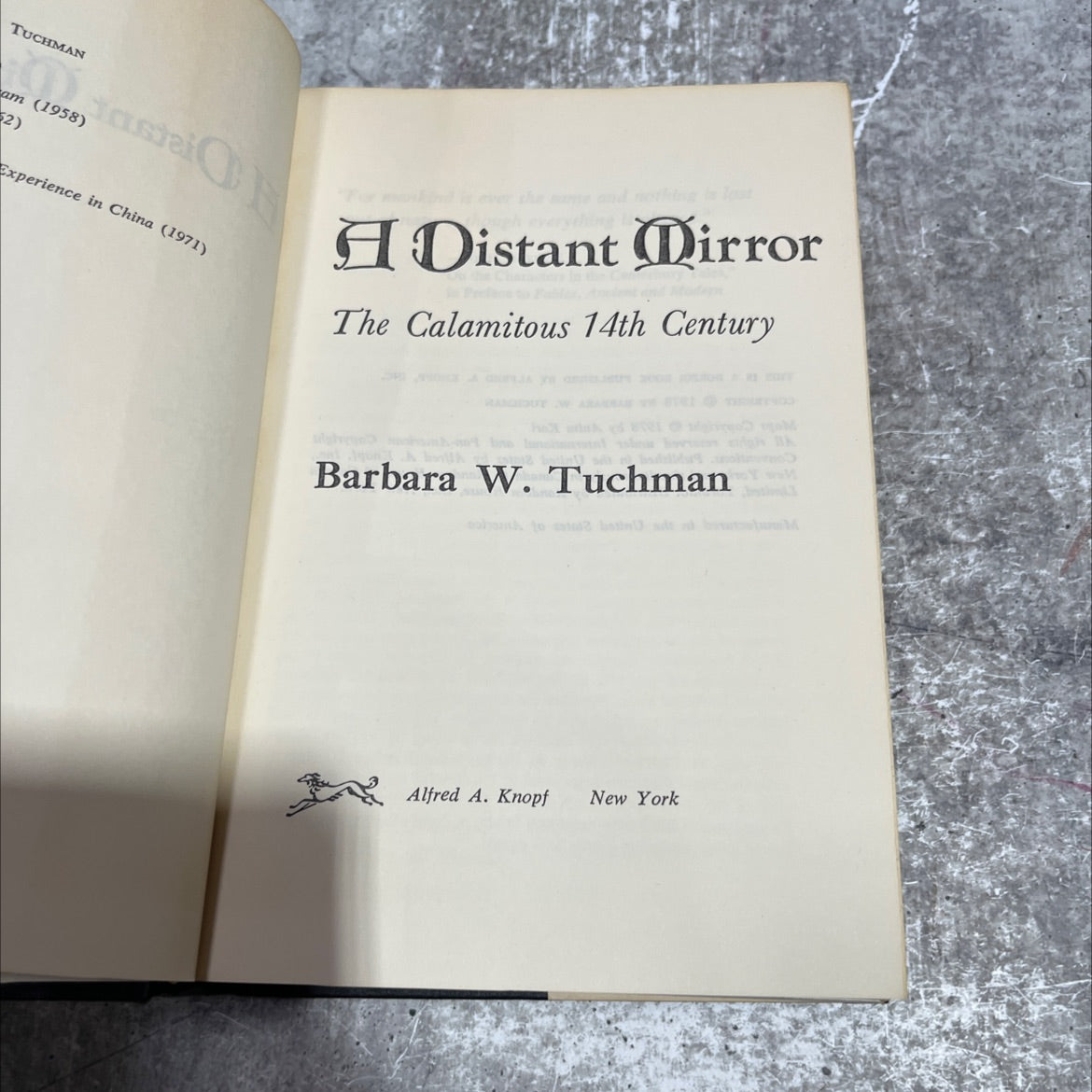 the calamitous 14th century book, by barbara w. tuchman, 1978 Hardcover image 2