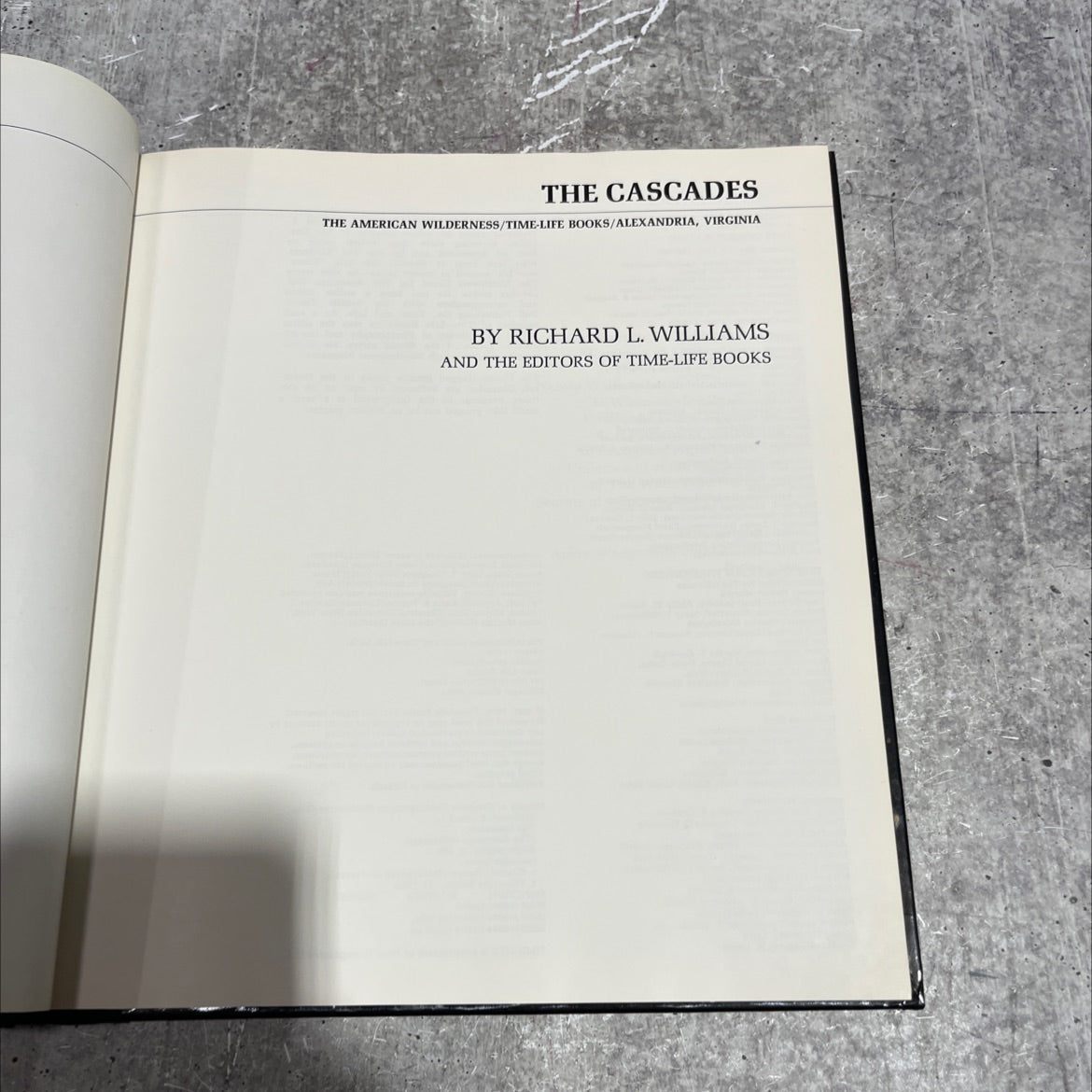 the cascades the american wilderness book, by richard l. williams, 1981 Hardcover image 2