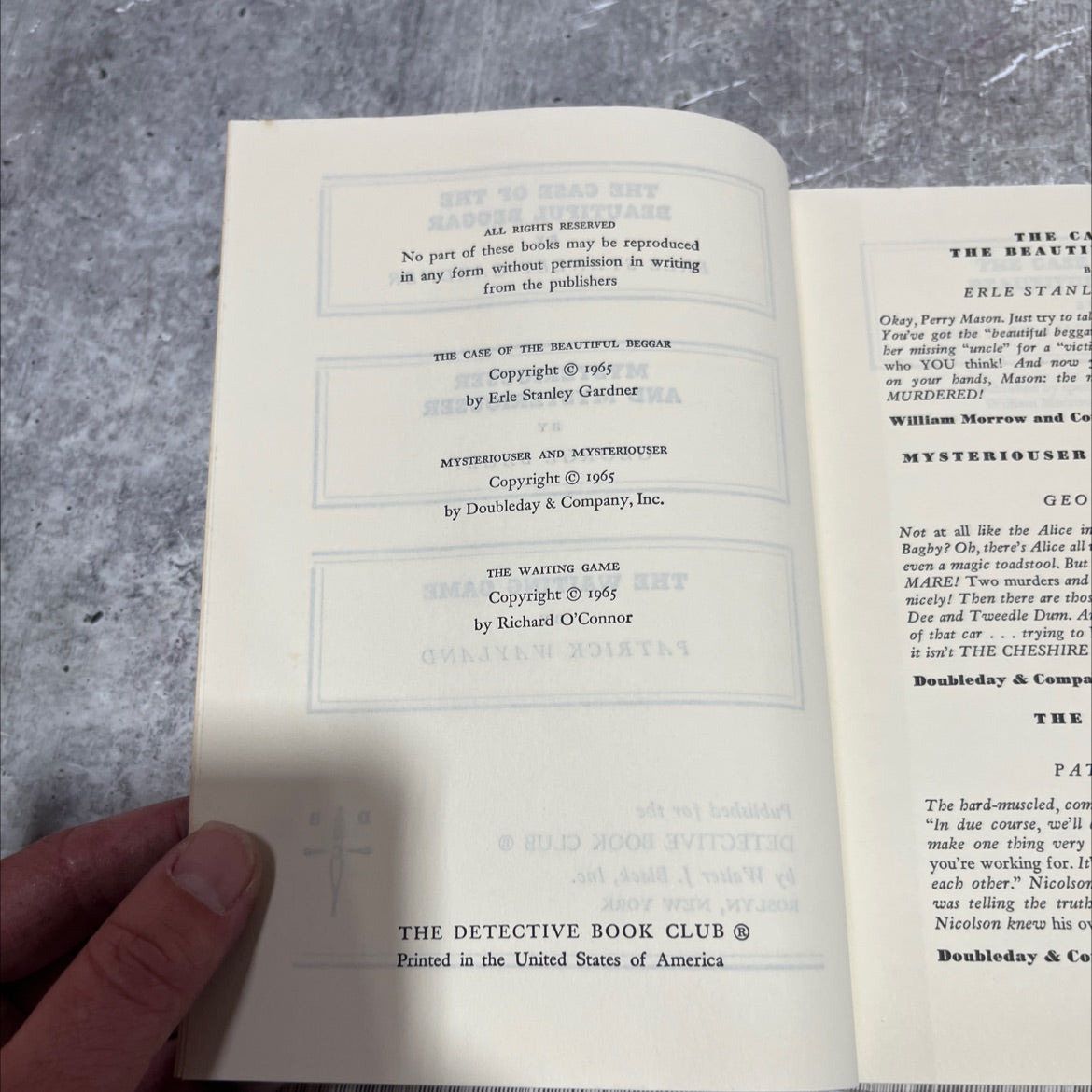 the case of the beautiful beggar book, by erle stanley gardner, 1965 Hardcover image 3