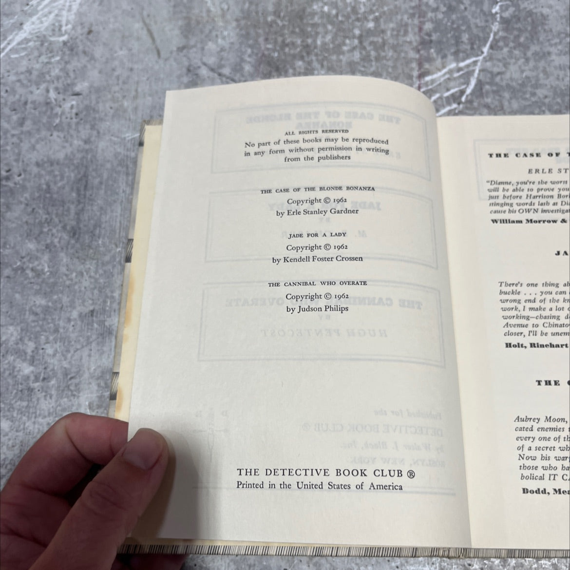 the case of the blonde bonanza book, by erle stanley gardner, 1962 Hardcover image 3