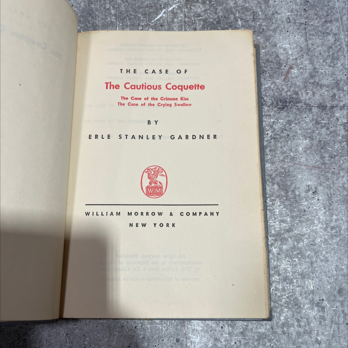 the case of the cautious coquette book, by erle stanley gardner, 1949 Hardcover image 2