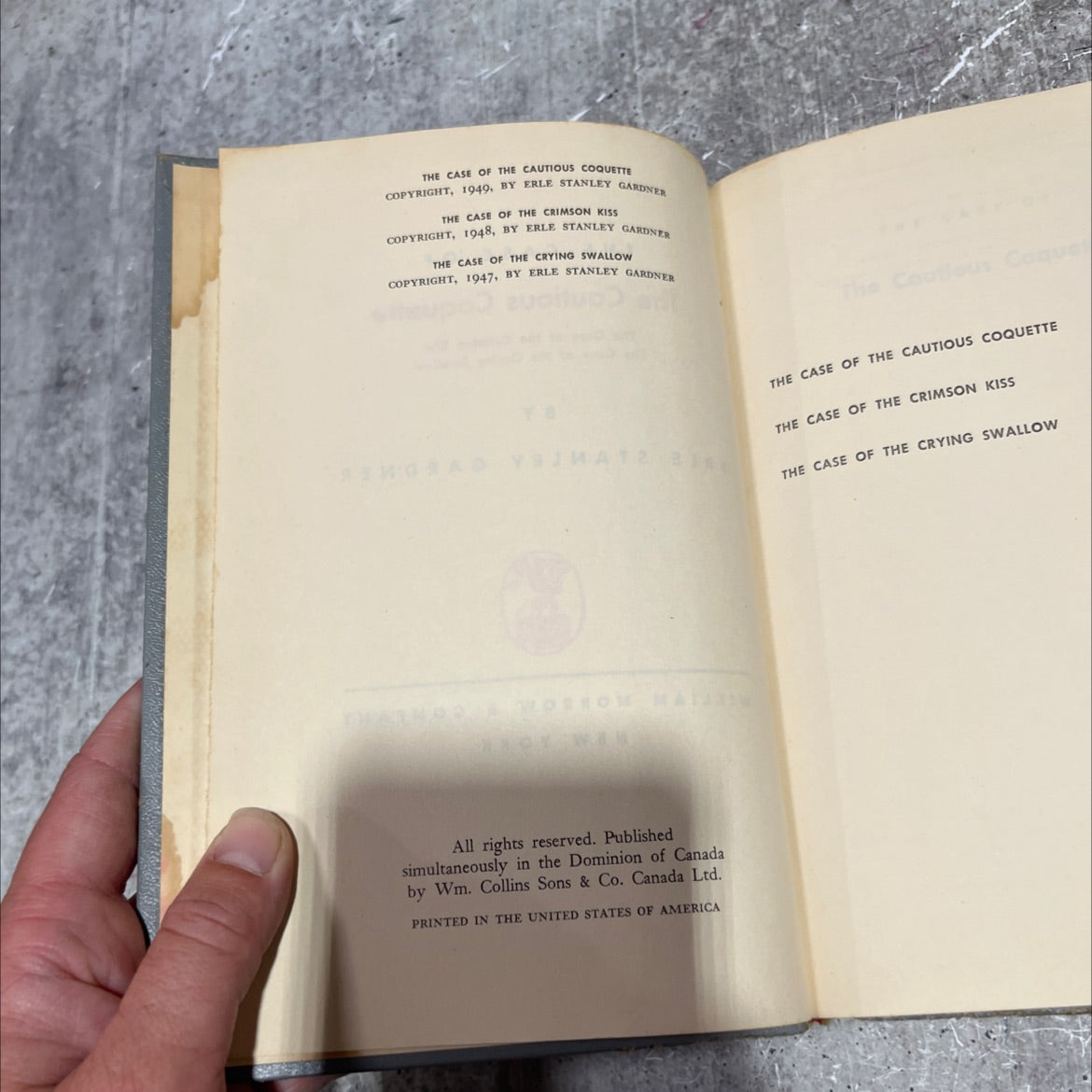 the case of the cautious coquette book, by erle stanley gardner, 1949 Hardcover image 3