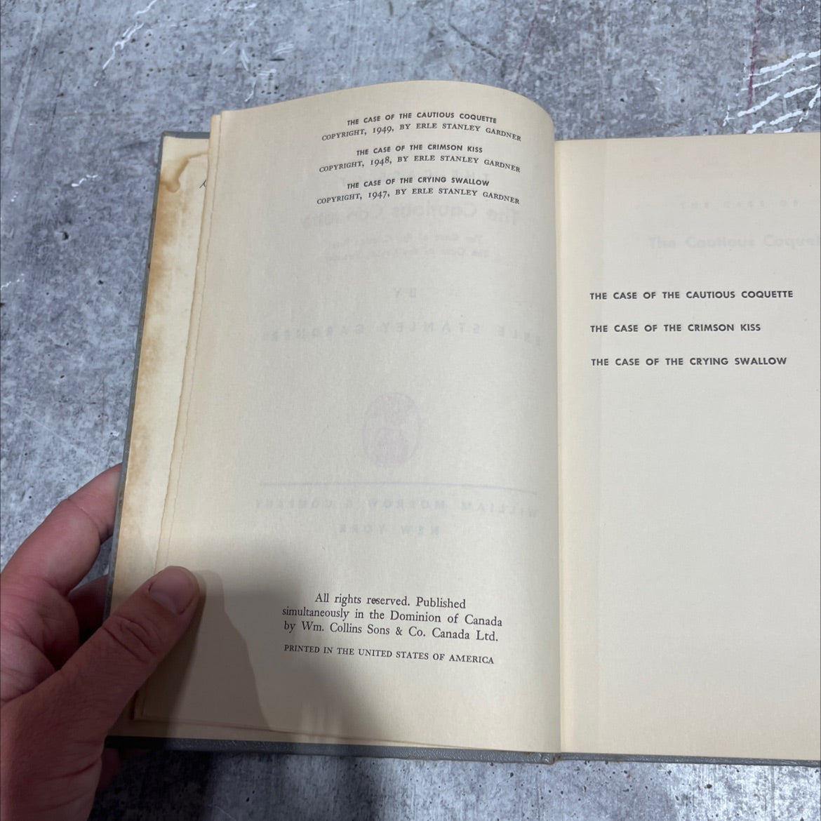 the case of the cautious coquette book, by erle stanley gardner, 1949 Hardcover image 3