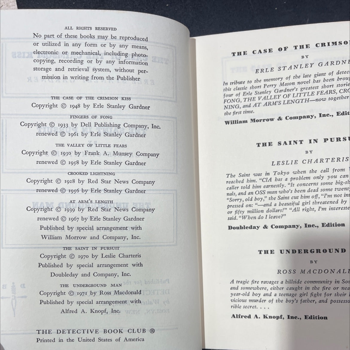 the case of the crimson kiss book, by erle stanley gardner, 1971 Hardcover image 3