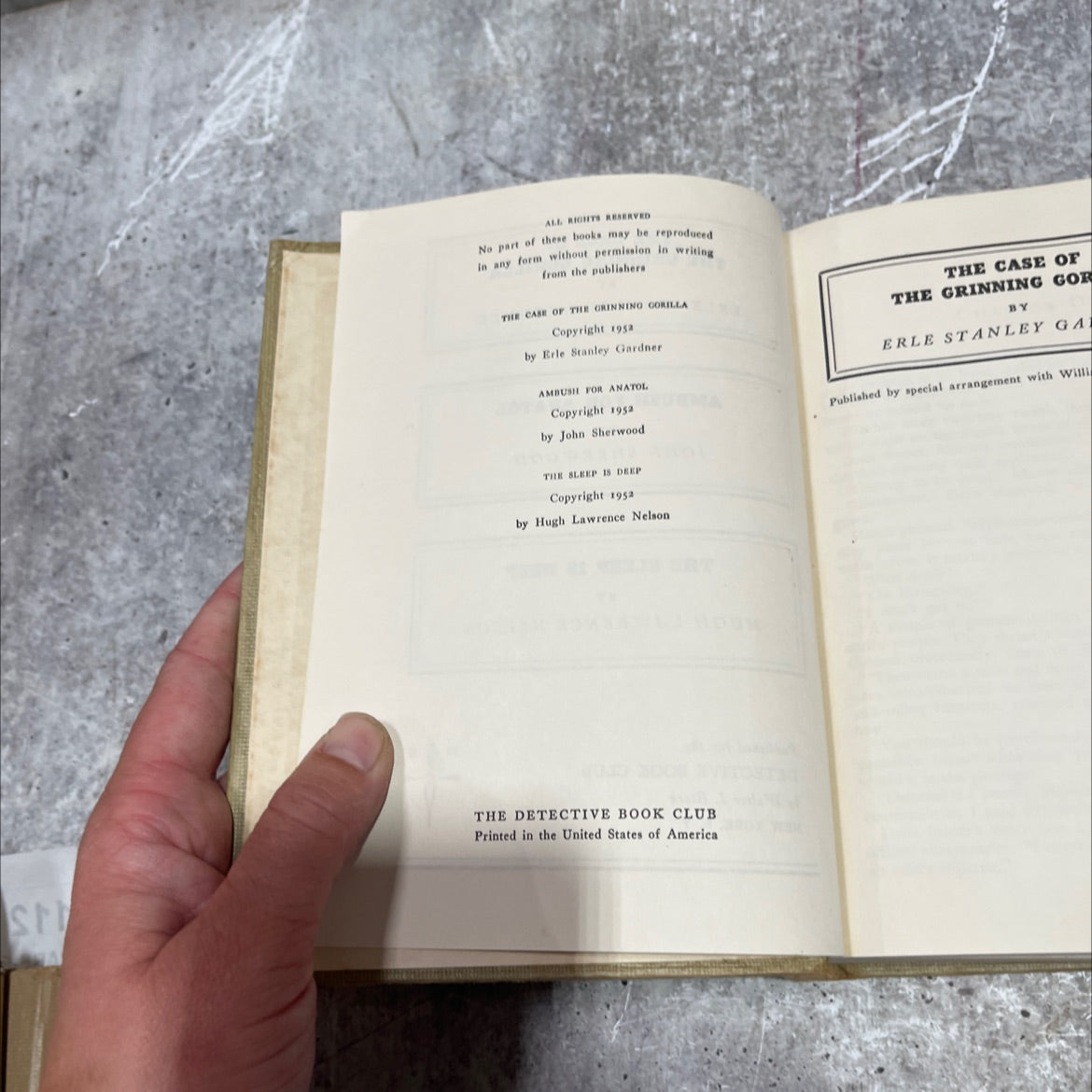 the case of the grinning gorilla book, by erle stanley gardner, 1952 Hardcover image 3