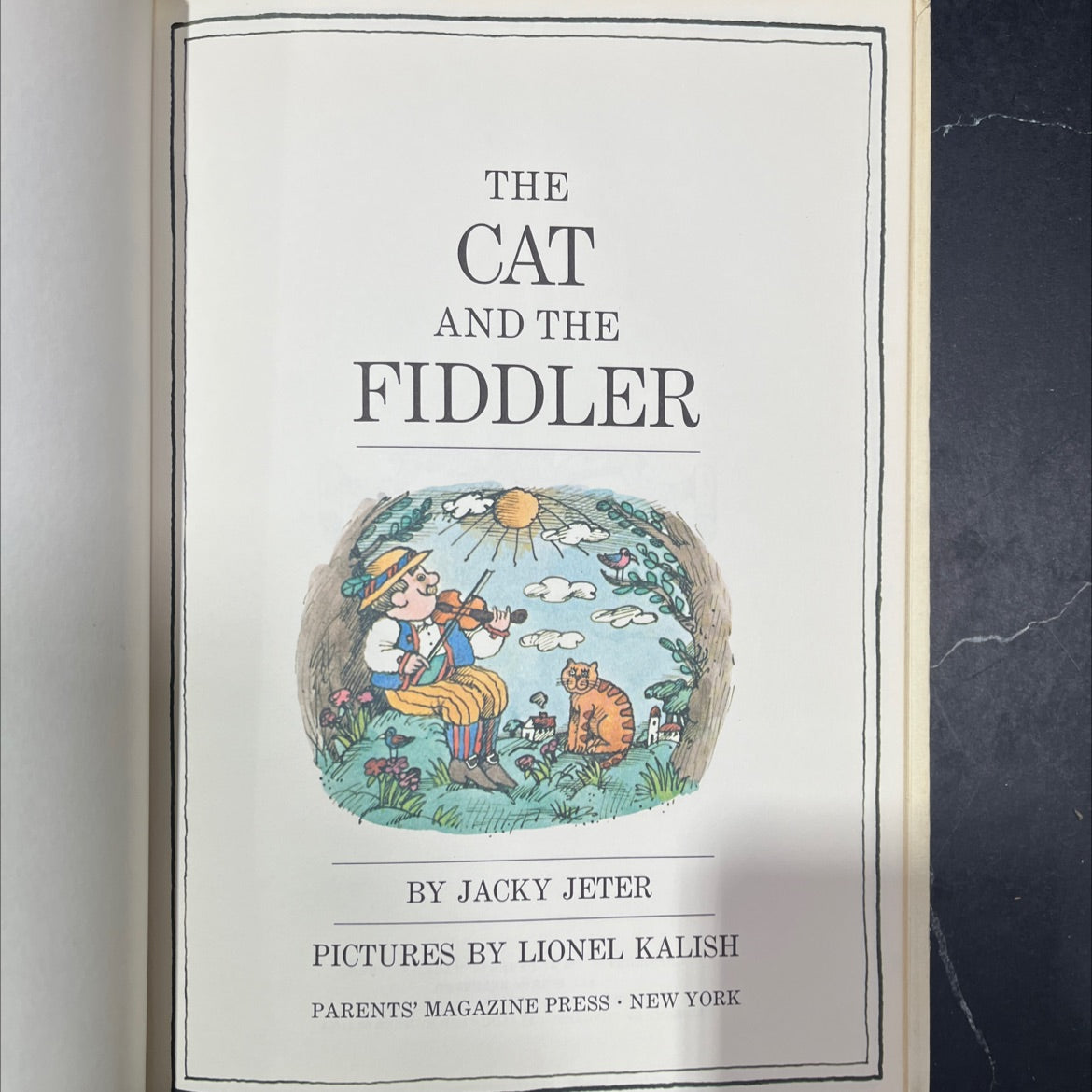 the cat and the fiddler book, by jacky jeter, 1968 Hardcover image 2