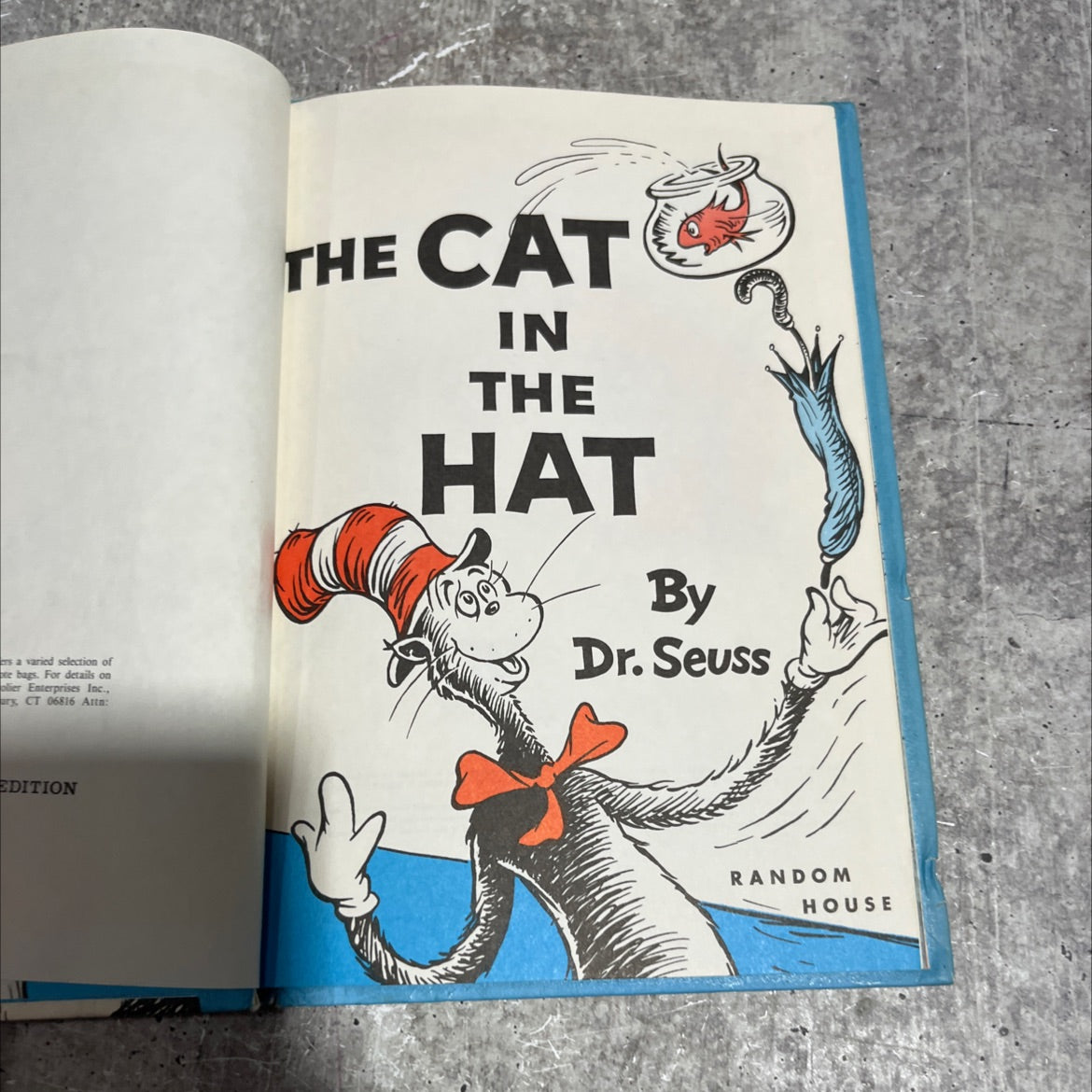 the cat in the hat book, by Dr. Seuss, 1957 Hardcover image 2