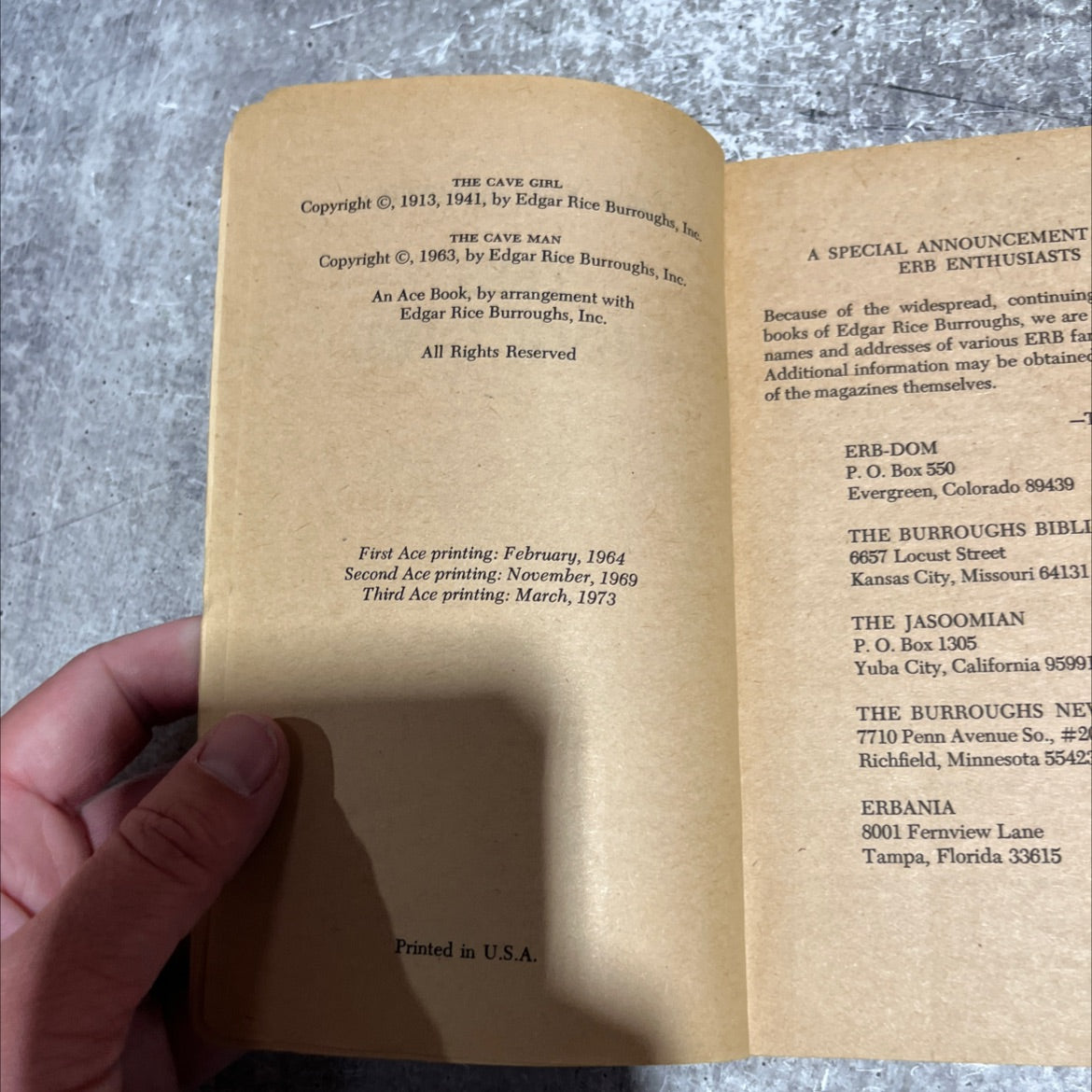 the cave girl book, by edgar rice burroughs, 1970 Paperback image 3