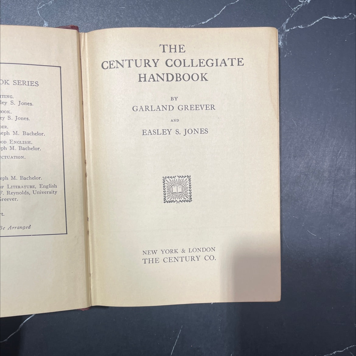 the century collegiate handbook book, by garland greever, easley s. jones, 1924 Hardcover image 2