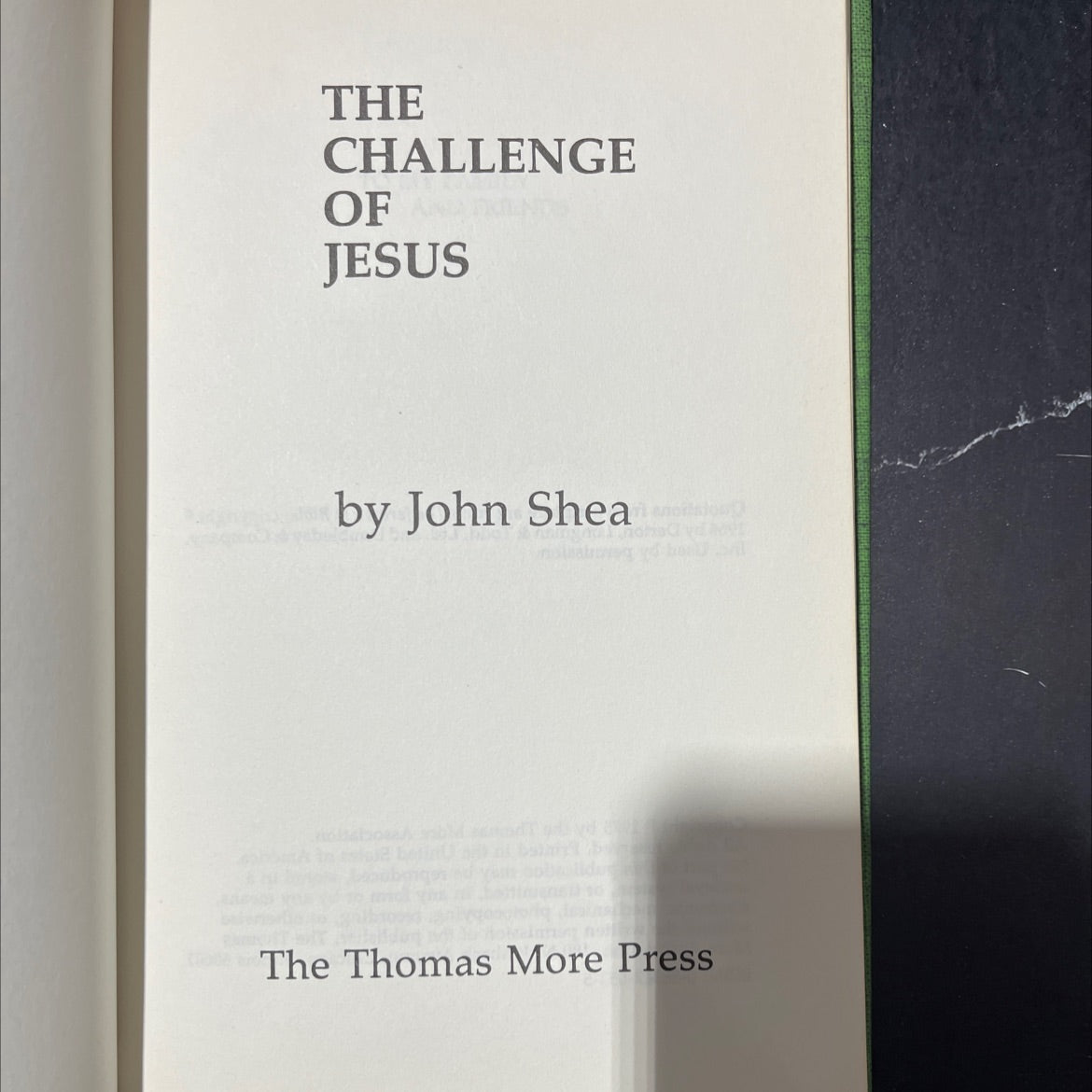 the challenge of jesus book, by john shea, 2020 Hardcover image 2