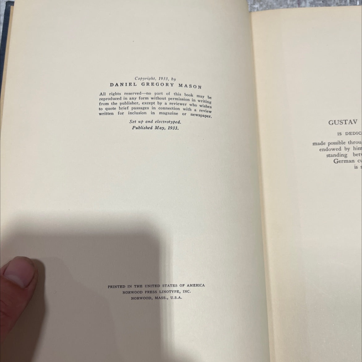 the chamber music of brahms book, by daniel gregory mason, 1933 Hardcover image 3