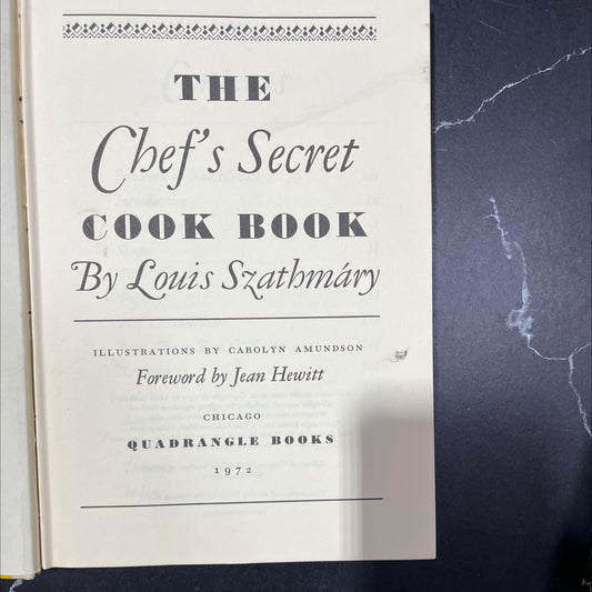 the chef's secret cook book book, by Louis Szathmáry, 1972 Hardcover, Vintage image 2