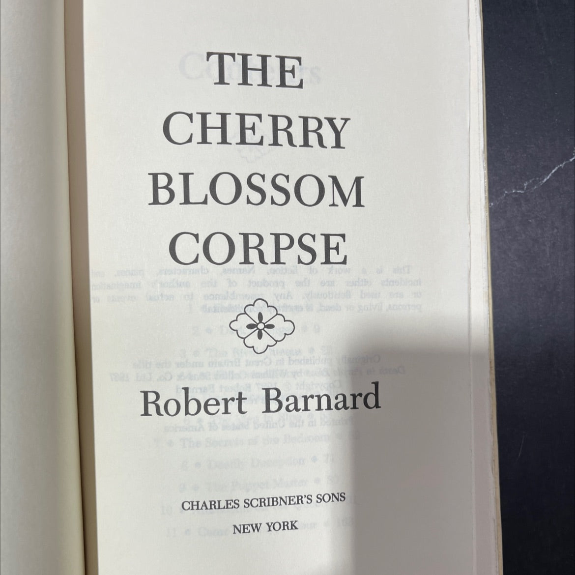 the cherry blossom corpse book, by robert barnard, 1987 Hardcover image 2