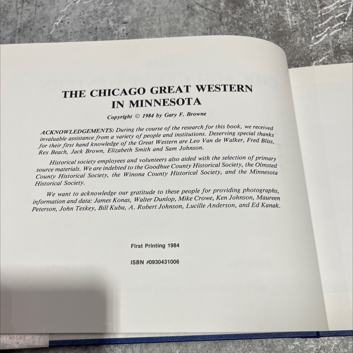 the chicago great western in minnesota book, by Gary F. Browne, 1984 Hardcover image 3