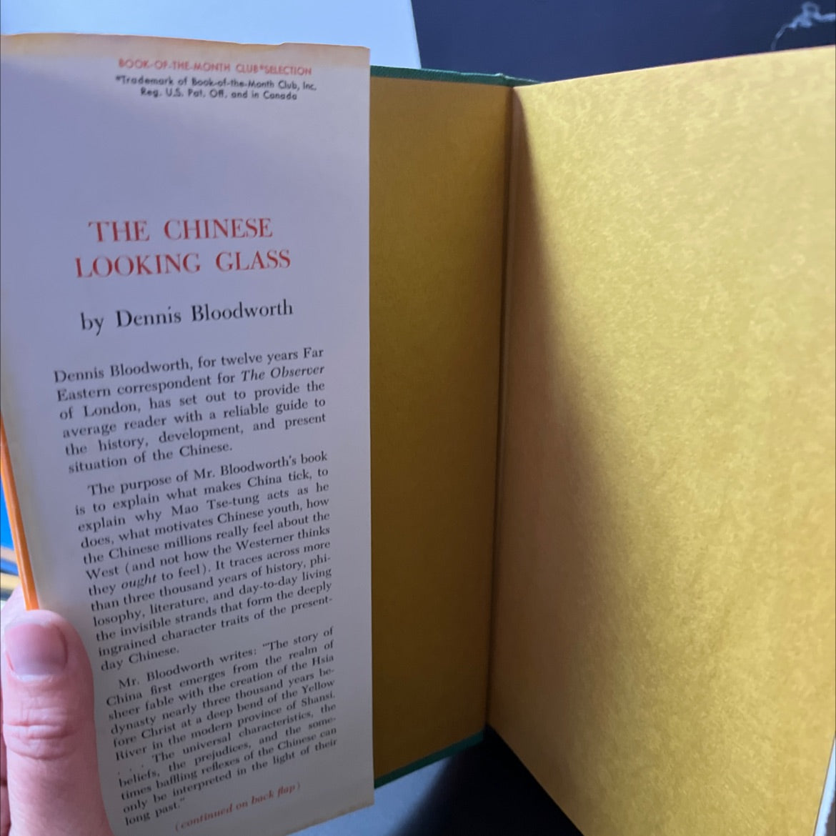 the chinese looking glass book, by Dennis Bloodworth, 1967 Hardcover image 4