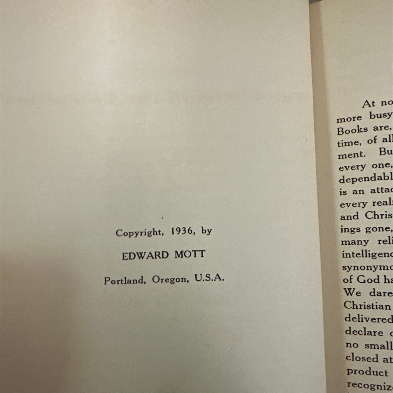 the christ of the eternities book, by edward mott, 1936 Hardcover image 3