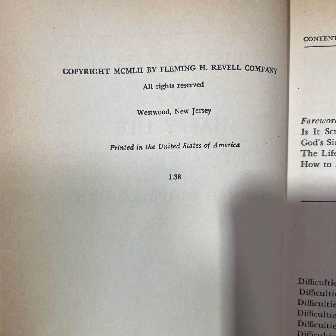 the christian's secret of a happy life book, by hannah whitall smith, 1952 Hardcover image 3