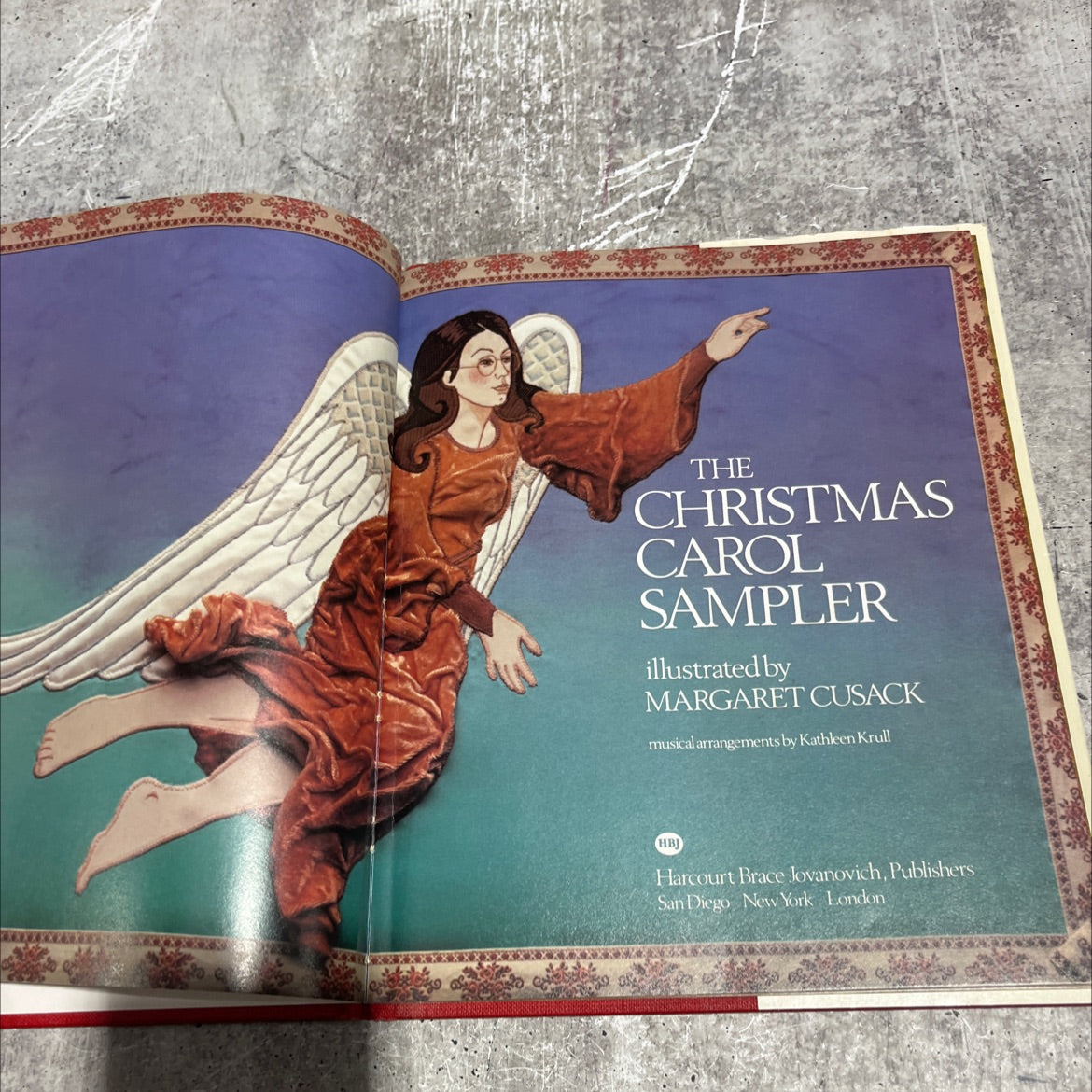 the christmas carol sampler book, by margaret cusack, 1983 Hardcover image 2
