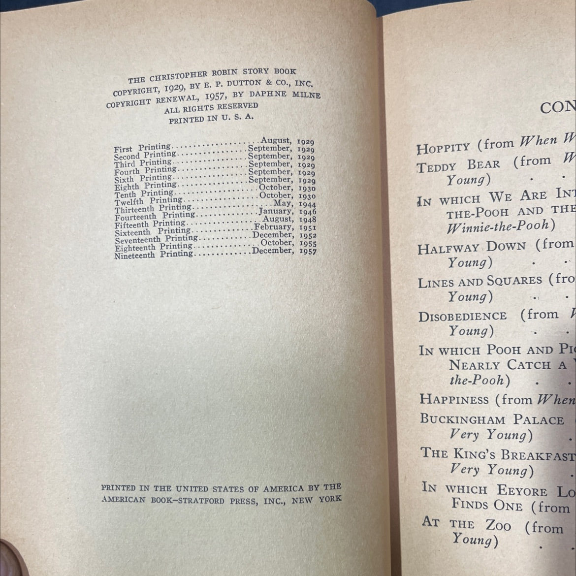 the christopher robin story book book, by a. a. milne, 1957 Hardcover image 3