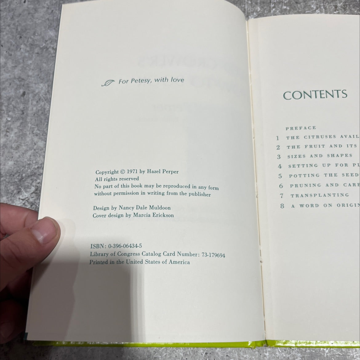 the citrus indoor book, by Hazel Perper, 1971 Hardcover image 3