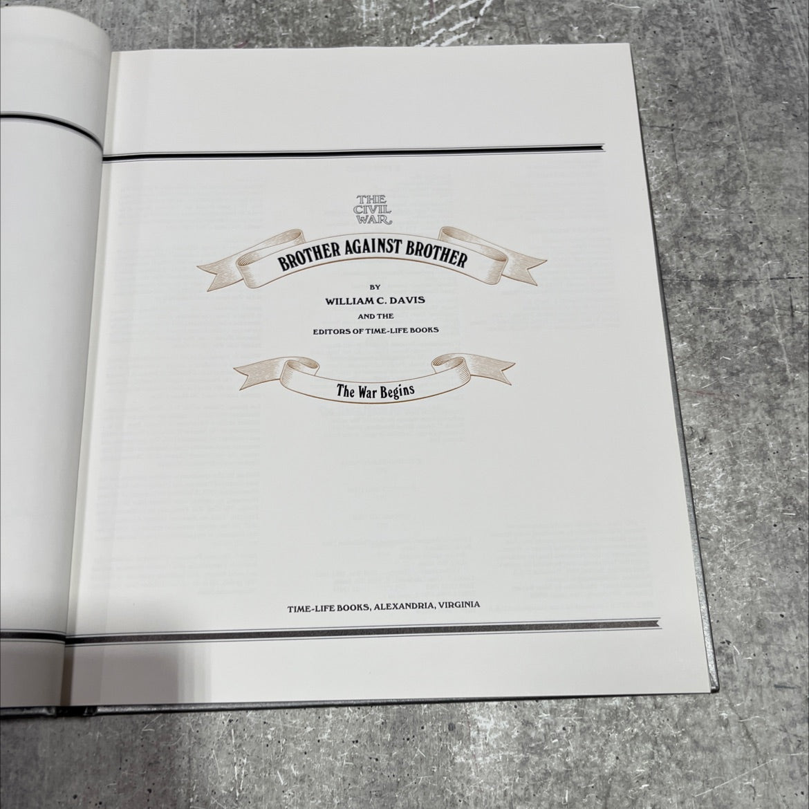 the civil war brother against brother book, by william c. davis and the editors of time-life books, 1970 Hardcover image 2