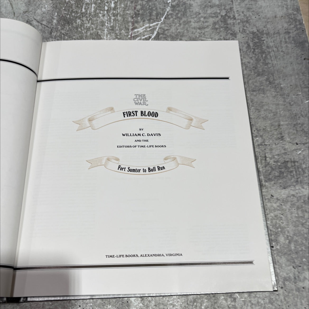 the civil war first blood book, by william c. davis, 1970 Hardcover image 2