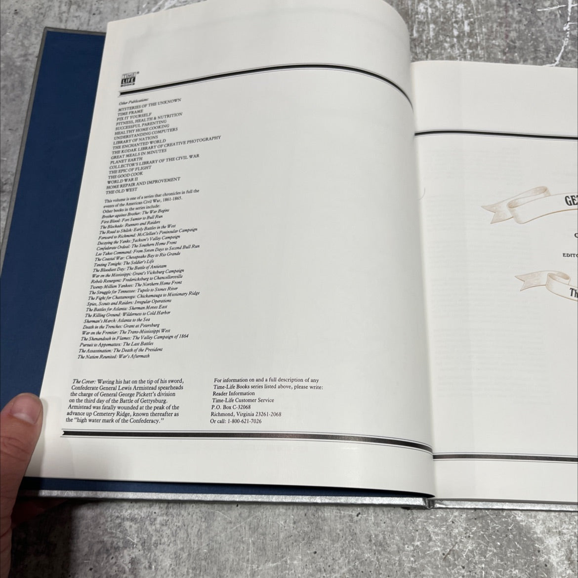 the civil war gettysburg book, by champ clark and the editors of time-life books, 1970 Hardcover image 3