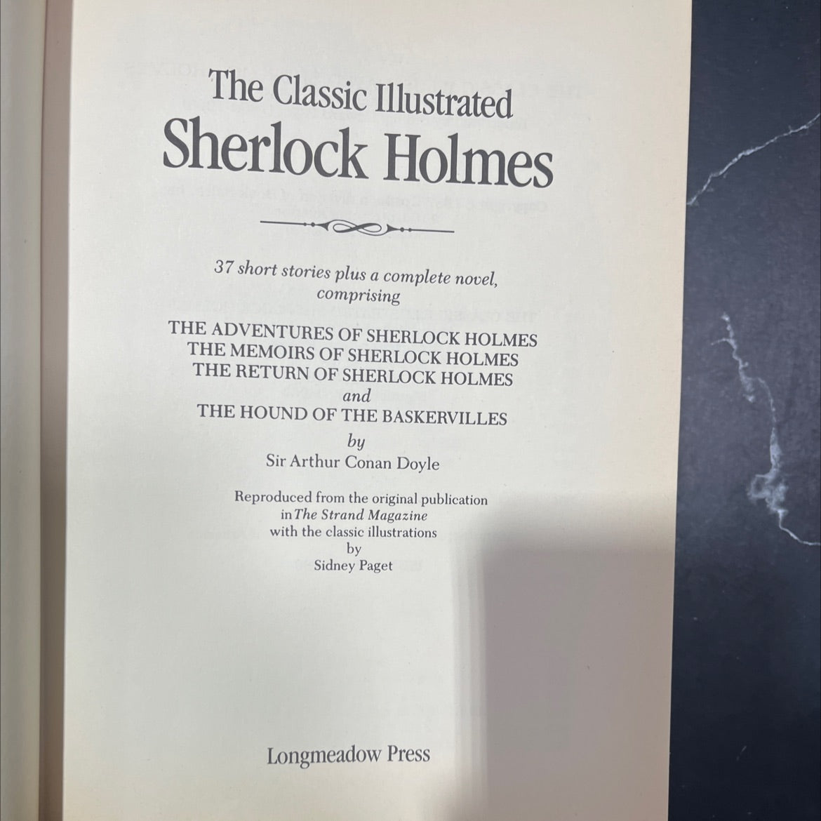 the classic illustrated sherlock holmes book, by sir arthur conan doyle, 1987 Hardcover image 2