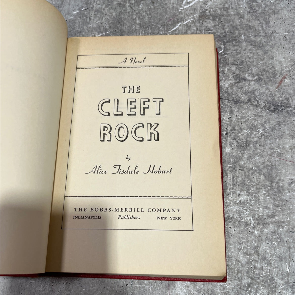 the cleft rock book, by alice tisdale hobart, 1948 Hardcover image 2
