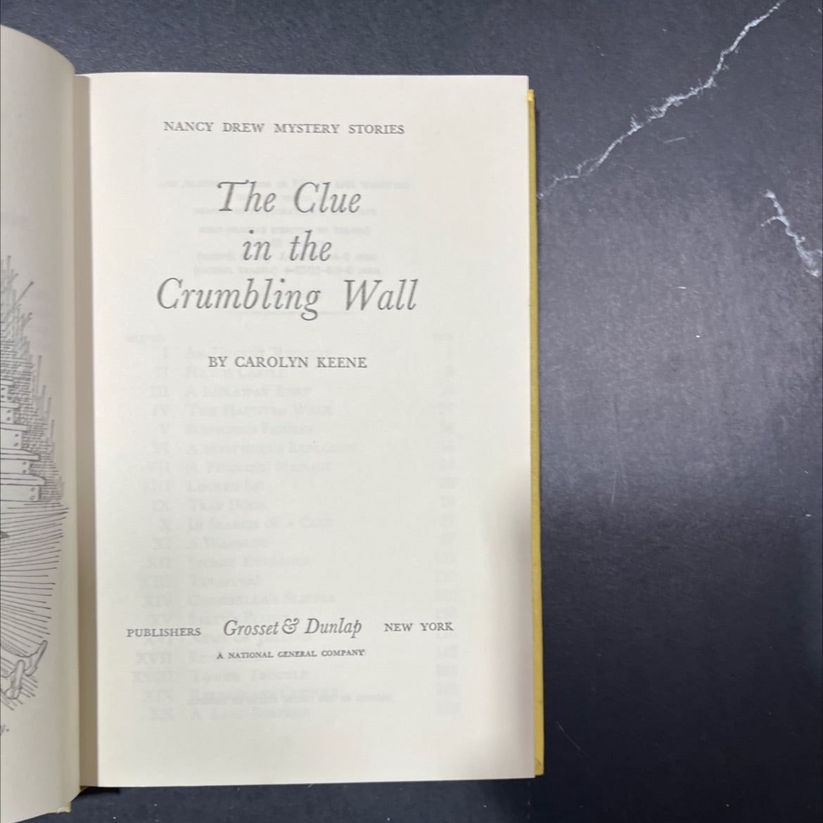 the clue in the crumbling wall book, by carolyn keene, 1978 Hardcover image 2
