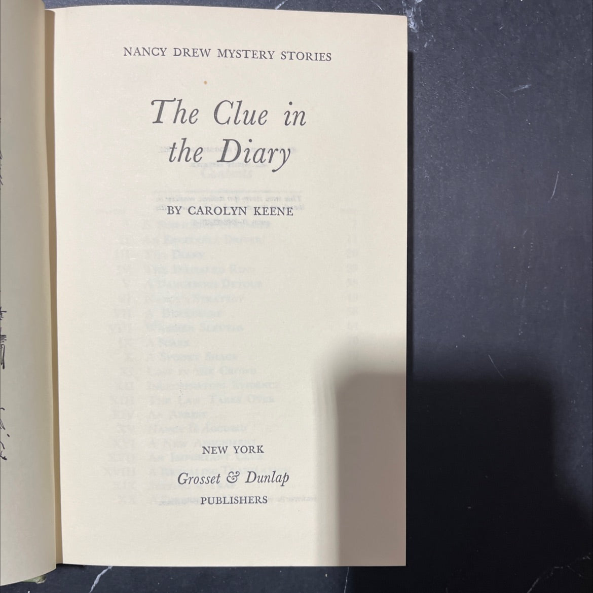 the clue in the diary book, by carolyn keene, 1962 Hardcover image 2